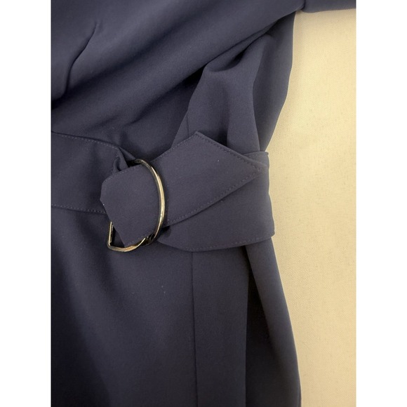 Laundry By Shelli Segal for Le Tote Navy Blazer Jacket Side Buckle Womens Size M - Picture 9 of 9